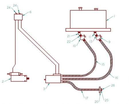 DUMP WET LINE KIT, 3 LINE SYSTEM (RELATED PARTS)