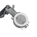 BUTTERFLY VALVE 3", S/S DISC, WHITE SEAL, ALUMINUM HANDLE