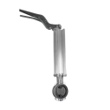 BUTTERFLY VALVE 3", DUCTILE B/SEAL, 14" EXT. ALUMINUM HANDLE