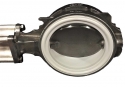 BUTTERFLY VALVE 5", SS/DISC, WHITE SEAL, 14" EXT. HD HANDLE