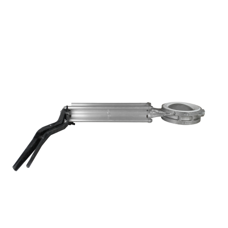 BUTTERFLY VALVE 5", SS/DISC, WHITE SEAL, 14" EXT. HD HANDLE