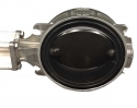 BUTTERFLY VALVE 6", DUCTILE DISC, BLACK SEAL, 14" EXT HD HANDLE