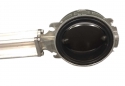 BUTTERFLY VALVE 6", DUCTILE DISC, BLACK SEAL, 14" EXT HD HANDLE