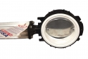 BUTTERFLY VALVE 6" BLACKMAXX, ALLO DISC, WHITE SEAL, 18" EXT. HD ALUMINUM HANDLE