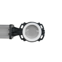 BUTTERFLY VALVE 3", BLACKMAXX ALLO DISC, WHITE SEAL 11" EXT. WITH RED ALUMINUM HANDLE