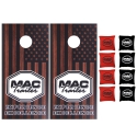 MAC CORNHOLE BOARD GAME SET, COMPLETE W/ TOSS BAGS