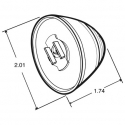 2" RED, BEEHIVE, 2 DIODE TRUCK-LITE MODEL 30