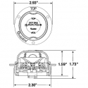 TRUCK-LITE, 8-DI, 2", M-30 RED, FLANGE MOUNT