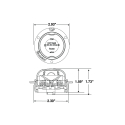 TRUCK-LITE, 8-DI, 2.5", M-10 RED 2 PRONG WITH FLANGE HIGH PROFILE