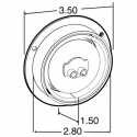 TRUCK-LITE, 8-DI, 2.5", M-10 AMBER AMBER, 2 PRONG WITH FLANGE HIGH PROFILE