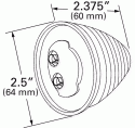 BEEHIVE 2-1/2" RED 9-DIODE  CLEARANCE MARKER LIGHT