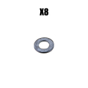 BRACKET ASSEMBLY, HOSE TUBE FRAME MOUNT, 8" C.S.