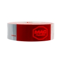 CONSPICUITY TAPE 2" X 150' RED/WHITE WITH MAC LOGO, 6/6 PATTERN