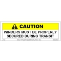 DECAL "WINDERS MUST BE SECURED"