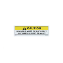 DECAL "WINDERS MUST BE SECURED"