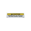DECAL "WINDERS MUST BE SECURED"