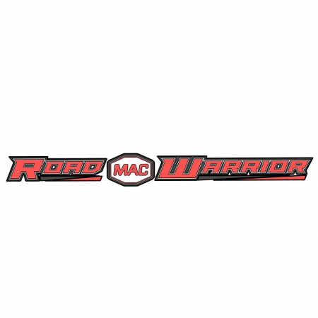 DECAL "ROAD WARRIOR" WITH MAC LOGO 29" X 8.375"