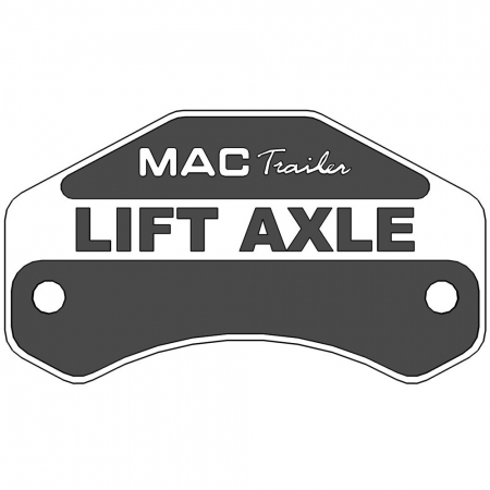 DECAL "LIFT AXLE" GLADHAND SS RIVET