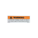 DECAL "STAY CLEAR OF REAR"