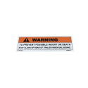 DECAL "STAY CLEAR OF REAR"