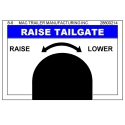 DECAL BALL VALVE "RAISE TAILGATE"