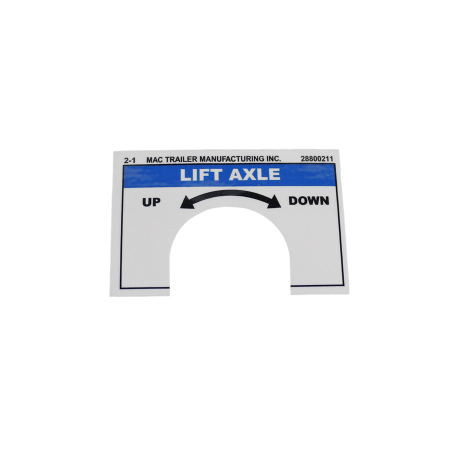 DECAL BALL VALVE "LIFT AXLE"