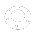 GASKET FOR 8450 3" BUTTERFLY VALVE, WHITE EPDM 6 BOLT ROUND