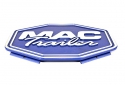 MAC LOGO, MACHINED 13" BLUE, WELD ON