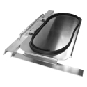 ALUMINUM BULKHEAD MANDOOR ASSEMBLY, DRIVER SIDE FOR DUMP TRAILERS