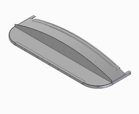 STANDARD ALUMINUM FRONT CAP 8" RISE FLAT ASSEMBLY 96" (KIT SHIPS UNASSEMBLED)