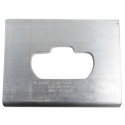 CHANNEL HOOK TIE (J HOOK) FLAT/CHAIN ALUMINUM, UNIVERSAL TRACK 8-1/2" (*NO LONGER ANODIZED*)