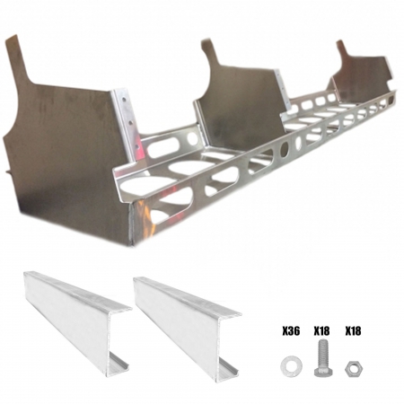 MAC TRAILER FLATBED DUNNAGE RACK/HOLDER KIT, BASKET STYLE SIDE MOUNT 144"