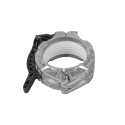 ALUMINUM COUPLER 4", W/HANDLE, BTI ALL-IN-ONE, SOLID WHITE GASKET