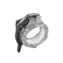 ALUMINUM COUPLER 4", W/HANDLE, BTI ALL-IN-ONE, SOLID WHITE GASKET
