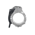 ALUMINUM COUPLER 4", W/HANDLE, BTI ALL-IN-ONE, SOLID WHITE GASKET