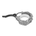 ALUMINUM COUPLER 4", W/HANDLE, BTI ALL-IN-ONE, SOLID WHITE GASKET
