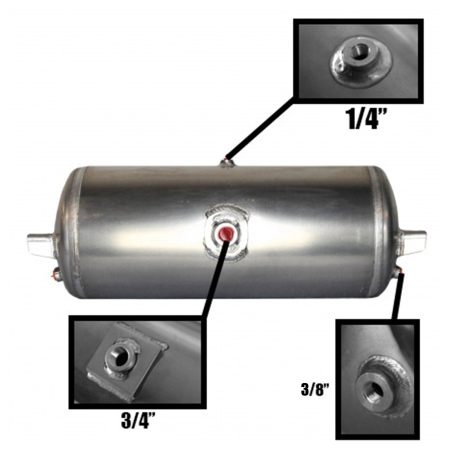 AIR TANK, 9.5" x 27-1/2" MOUNT, ALUMINUM 1550 IN3