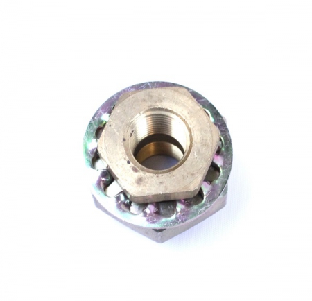 BRASS, BULKHEAD 3/8", CHASSIS STANDARD, LARGE NUT