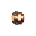 BULKHEAD SHORT 1/4 BRASS, 3/4" HOLE SIZE