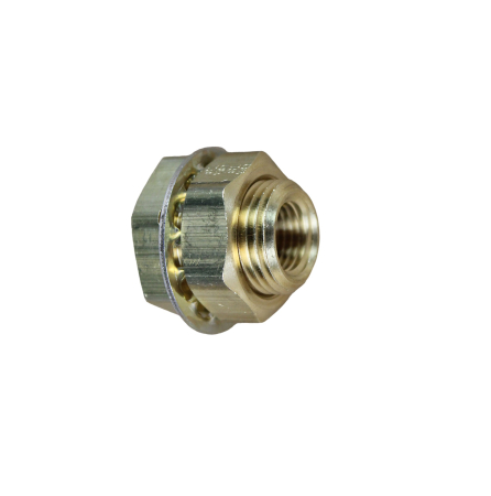 BULKHEAD SHORT 1/4 BRASS, 3/4" HOLE SIZE