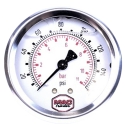 GAUGE LIQUID FILLED BACK MOUNT 2-1/2" (63 MM) DIAMETER 0-160 PSI MAC LOGO