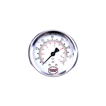 GAUGE LIQUID FILLED BACK MOUNT 2-1/2" (63 MM) DIAMETER 0-160 PSI MAC LOGO