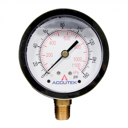 GAUGE, LIQUID FILLED BOTTOM MOUNT 2.5" DIAMETER