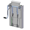 COAL DOOR ASSEMBLY 14", SHEET & POST WITH FLOW CONTROL