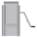 COAL DOOR ASSEMBLY 14", SHEET & POST WITH FLOW CONTROL