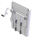 COAL DOOR ASSEMBLY 18", SHEET & POST WITH FLOW CONTROL