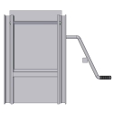 COAL DOOR ASSEMBLY 18", SHEET & POST WITH FLOW CONTROL