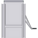 COAL DOOR ASSEMBLY 18", SHEET & POST WITH CAST HANDLE & FLOW CONTROL