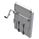 COAL DOOR ASSEMBLY 20", SHEET & POST WITH FLOW CONTROL