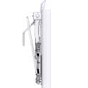 COAL DOOR ASSEMBLY 24", 1/2 ROUND, SHEET & POST, CAST HANDLE WITH FLOW CONTROL